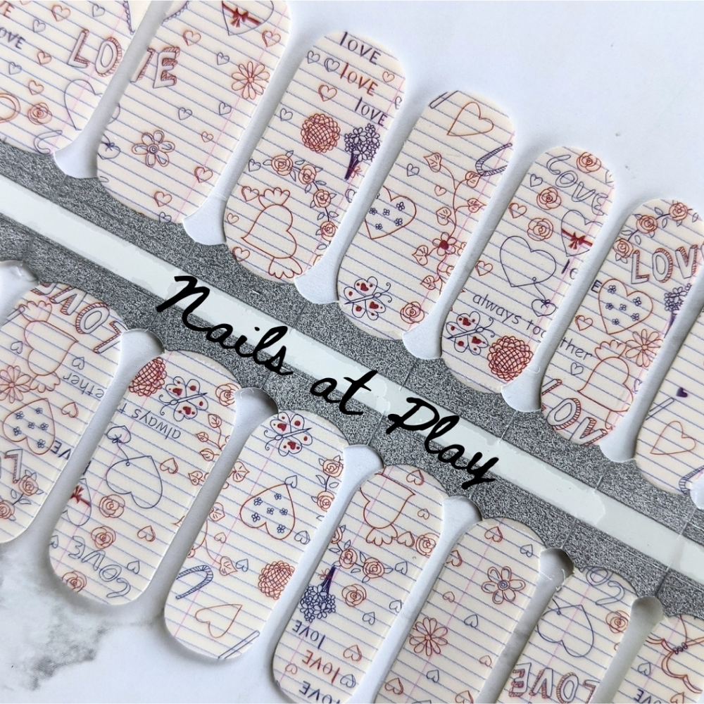 5 for $15 Nail Wraps- The Notebook